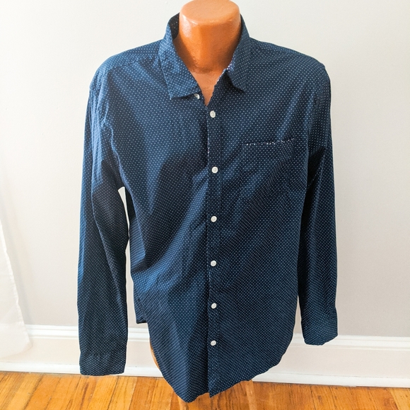 Paper Denim & Cloth Polka Dot Button Down Shirt